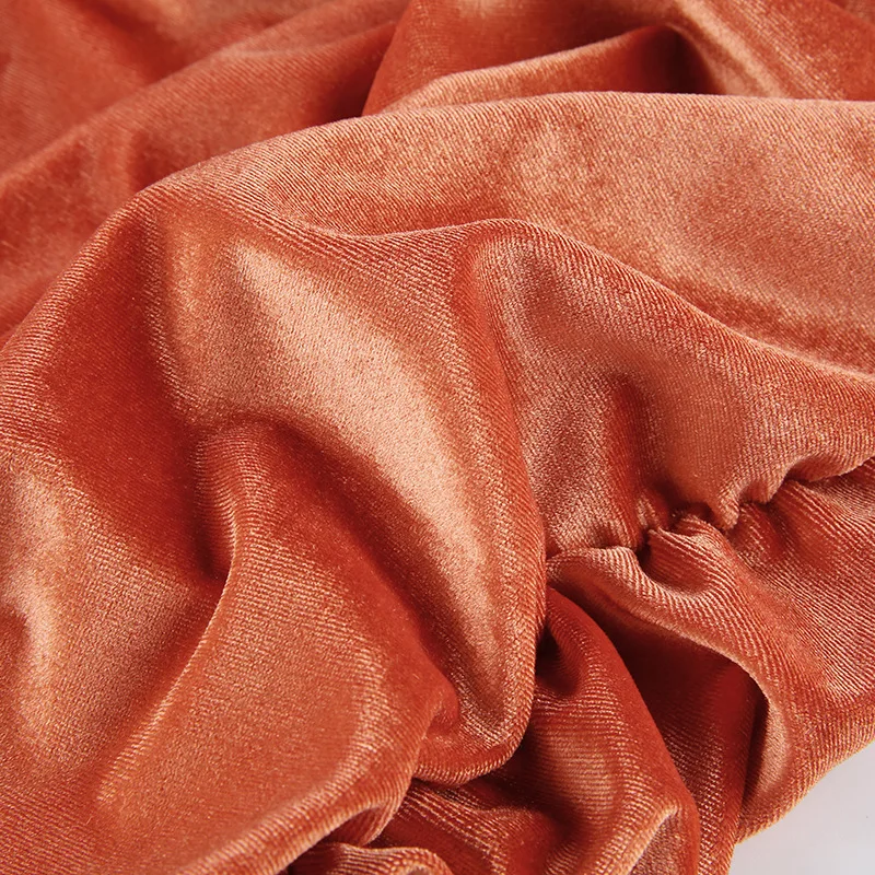 

2021 Women's Jumpsuits Sexy Club Wear Off Shoulder Hollow Pleated Velvet One Piece Stretch Playsuit Boodycon Leotard