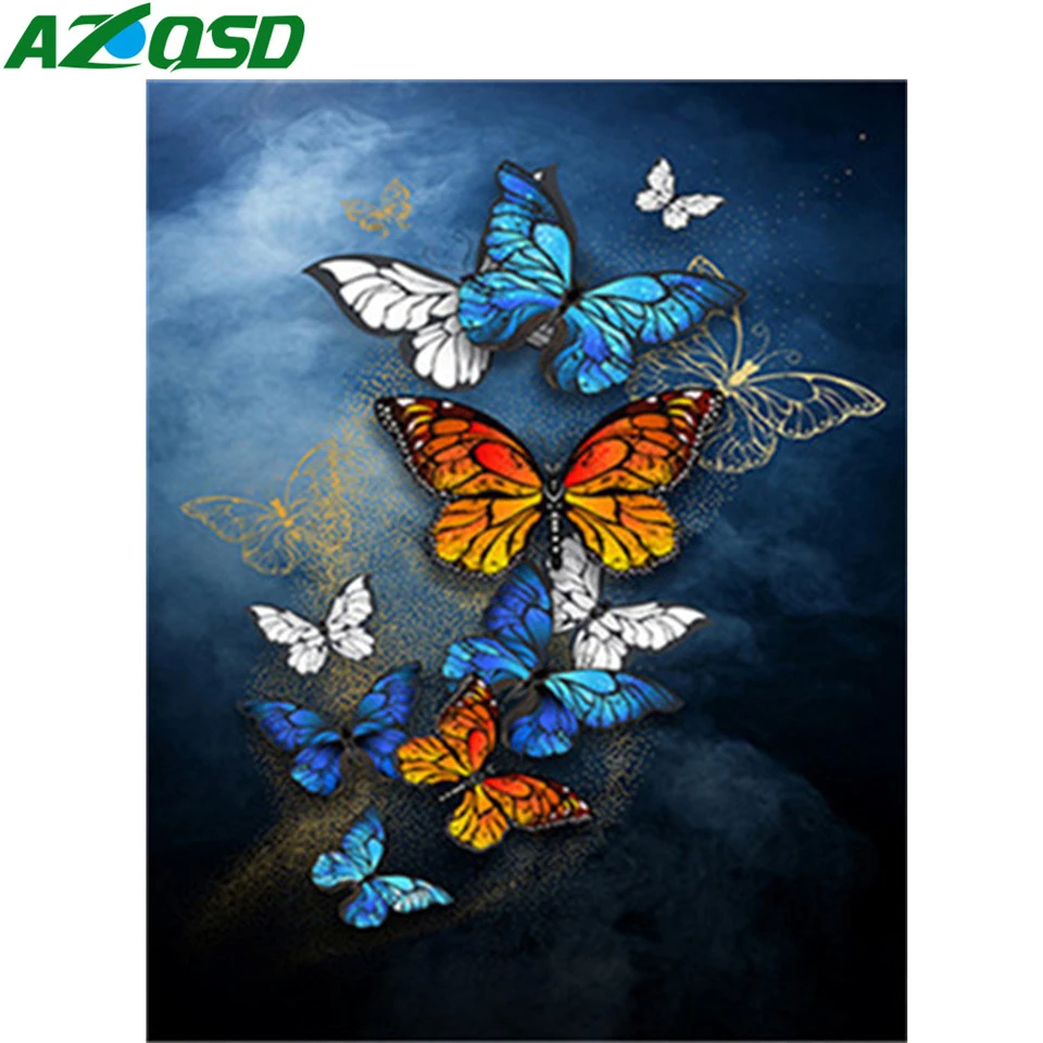 Раскраска по номерам AZQSD для раскрашивания Бабочка ручная роспись подарок