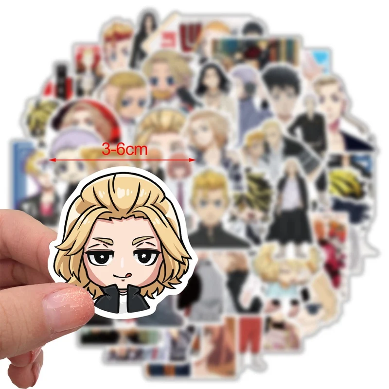 

50Pcs Anime Tokyo Revengers Stickers Cartoon Anime Graffiti Laptop Luggage Skateboard Hand Account Decoration Stickers kids Toy