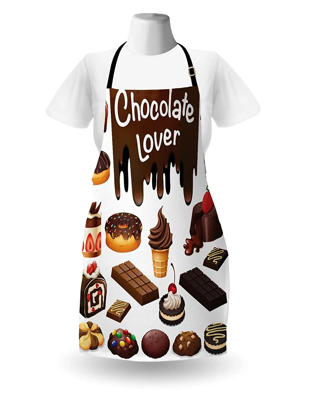 Фартук в стиле ретро для любителей шоколада сладости сливочные пирожные десерты