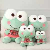 1pc 35 60cm cute frog with donuts plush pillow stuffed dolls kids toys kawaii big eyes frog cushion for children birthday gift