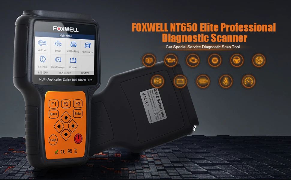 FOXWELL NT650 Elite OBD2 Диагностический Инструмент ABS подушка безопасности SAS EPB масло DPF TPMS TPS BRT сброс код ридер ODB2 OBDII Автомобильный сканер