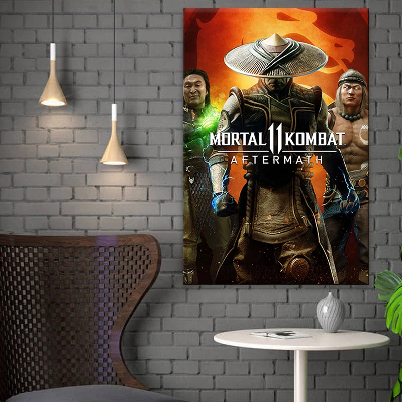 Плакат по игре декоративная картина Mortal Kombat Картина на холсте on HD плакат