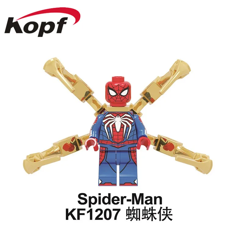 KF1207 Without Box Building Blocks Figures Bricks Thor Captain America Loki With Chromed Hair Doctor Strange War Machine Wasp For Kids Toys KF6101 - Цвет: KF1207 Without Box