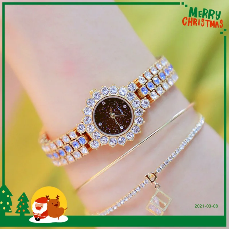 

2021 new full diamond starry sky ladies watch ladies sparkling fashion watch famous brand masonry goddess temperament watch