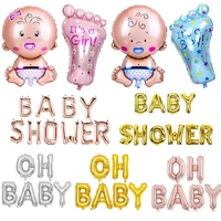 oh baby balloon baby shower decoration 1st birthday foil balloons baby boy girl baby shower balloon diy kids party decorations