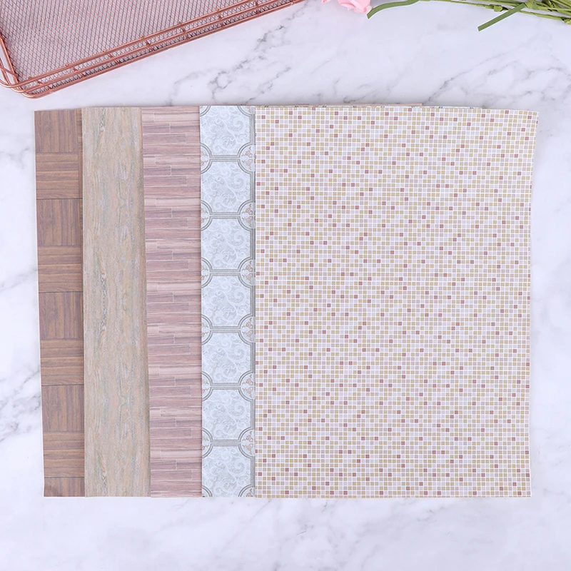 1:12 напольный кукольный домик Настенная бумага мебель Декор миниатюрный