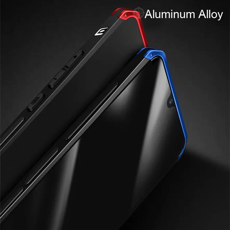 Чехол для телефона с металлической рамкой Xiaomi Redmi Note 7 тонкий жесткий алюминиевый