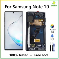 100 test super amoled lcd screen for samsung galaxy note 10 n970 n950f lcd display touch screen digitizer with frame