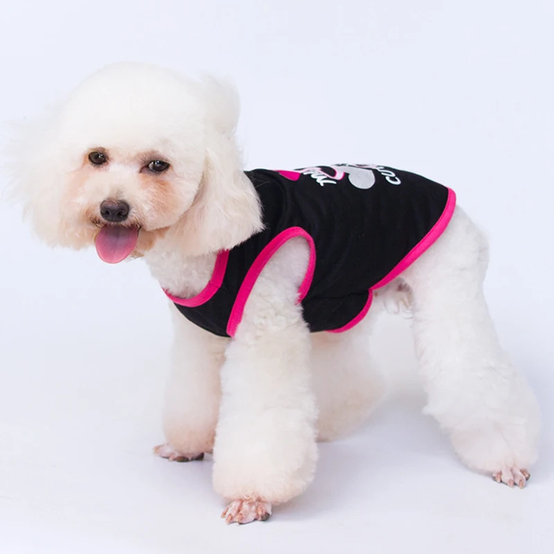 

2 Style Pet Cat Puppy Cat Cute Clothes Printed Casual Dog Vests Cute Cotton Vests Printed Pet Vests Spring And Summer