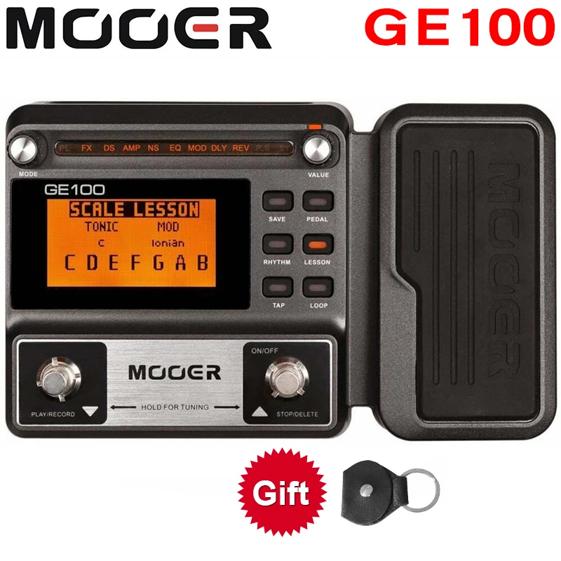 Процессор для гитары MOOER GE100 с несколькими эффектами педаль циклической записью