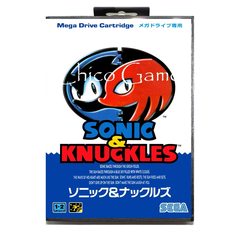Sega MD игровая карта Sonic и Knuckles JAP чехол для MegaDrive консоль 16 бит карта|Картриджи| |