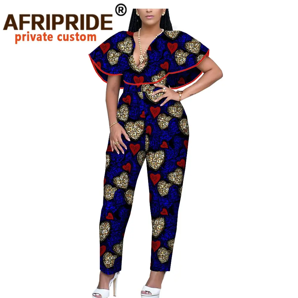 Женский хлопковый комбинезон до щиколотки с короткими рукавами и