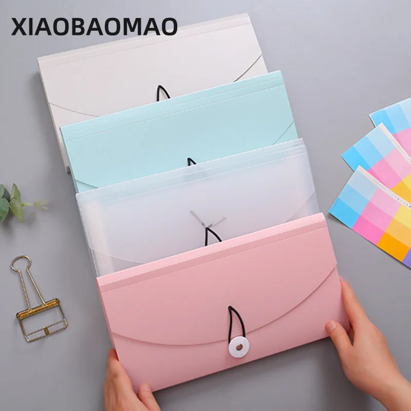 B5 size Plastic 13 Pockets Expanding File Folder Office Organizer Document Holder File Case Document Box Stationery Boxes