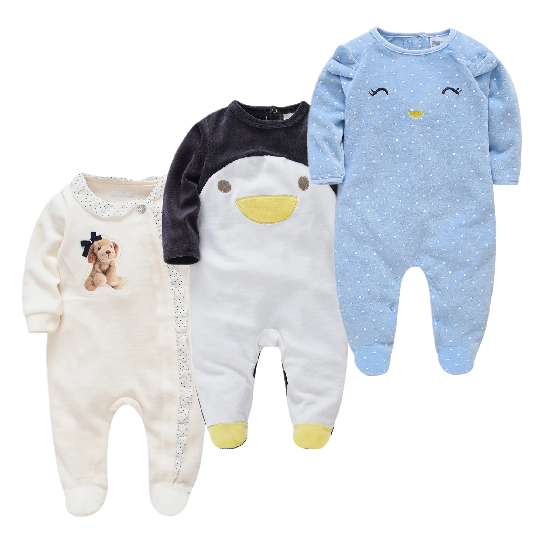 

Детский бархатный комбинезон, на возраст 0-12 месяцев