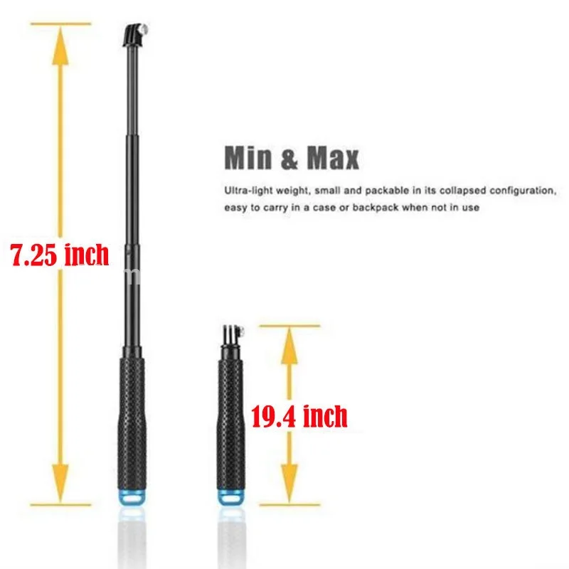 Телескопический ручной монопод для селфи 19 дюймов раздвижная палка экшн-камеры