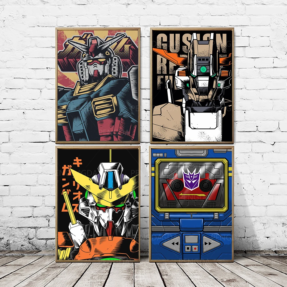 

Canvas Movie Anime Bandai No Frame Gundam Machine Painting Nordic Picture Home Decor Modern Living Room Wall Art HD Print Poster