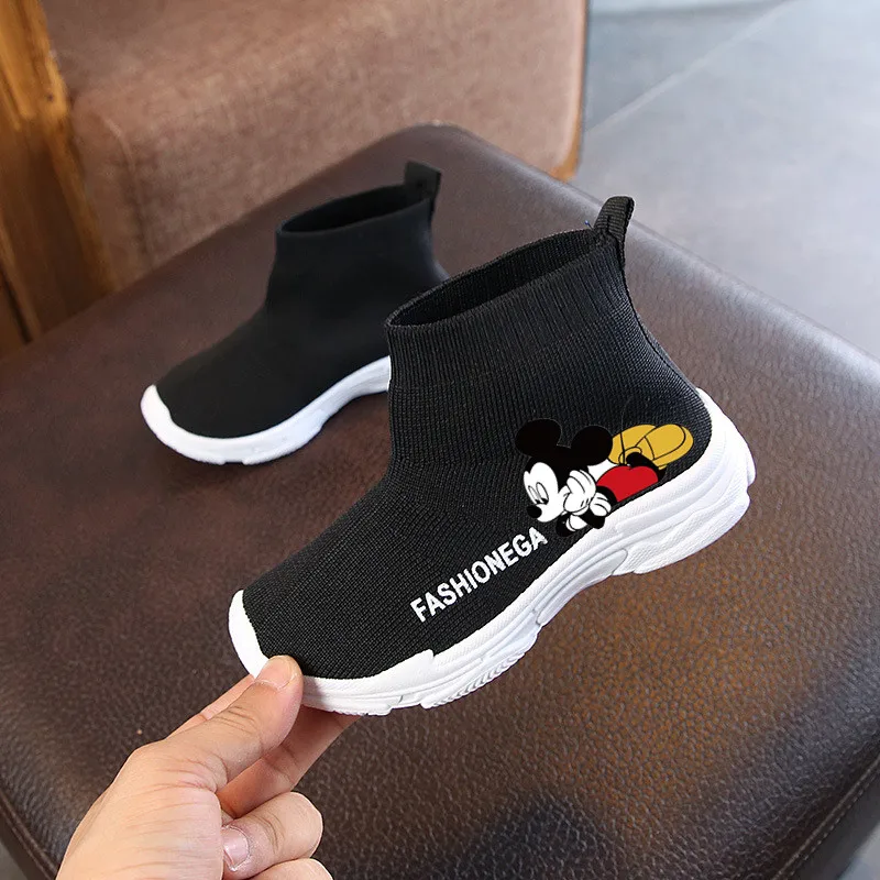 Disney детская мультяшная Минни нескользящая Мягкая подошва Микки Маус