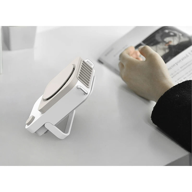 

Handheld Personal Mini Fan Hanging Neck Fan USB Rechargeable Portable Desktop Fan Cooler with Strap Adjustable 3 Speed