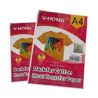 Цветная хлопчатобумажная ткань для футболок размером 8,3 х 11,7 дюйма, темно-черная Термотрансферная Бумага для одежды, A4 бумага для трансфера, сублимационная бумага для одежды