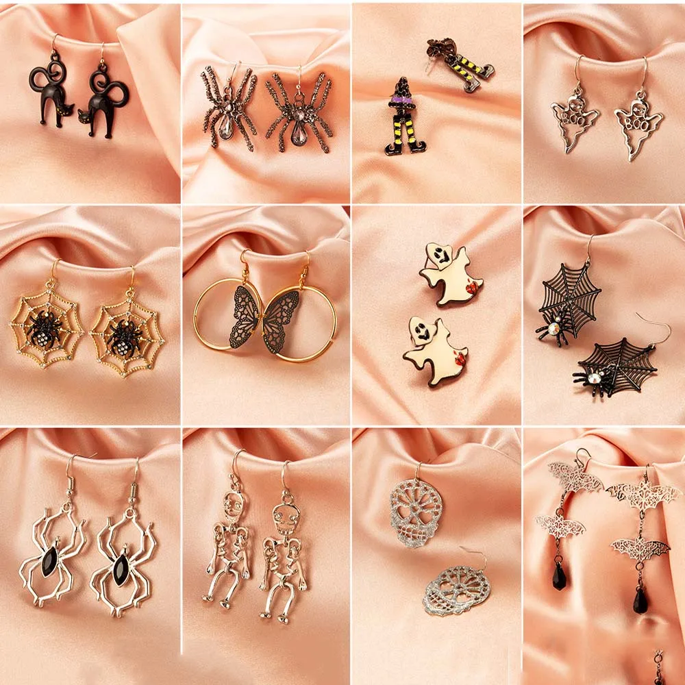 

Halloween Earrings Gothic Ghost Spider Skull Earrings Earrings Women Men Horror Funny Earrings Women Fashion Earrings 2020