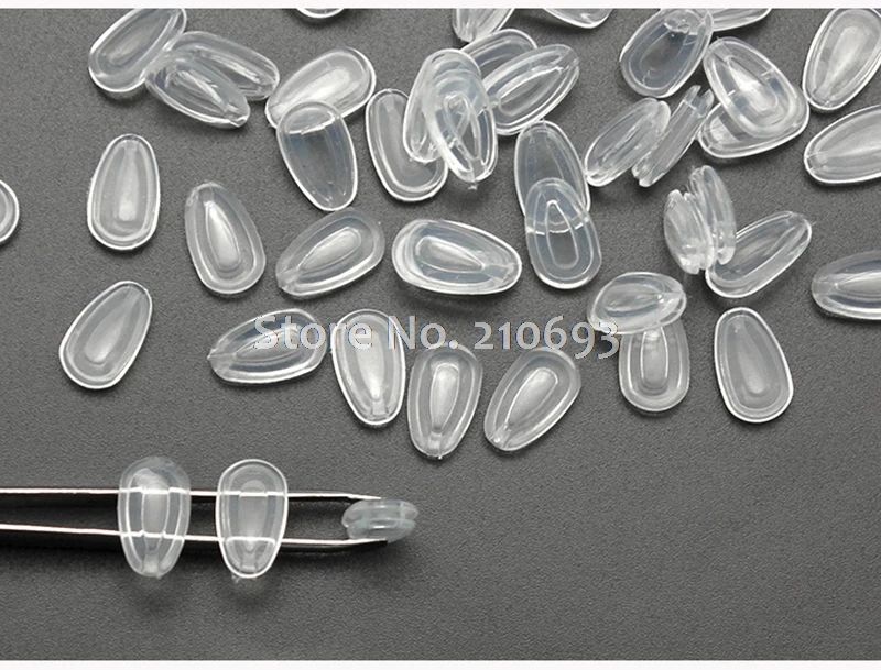 

100pieces= 50pairs 11.8mm Push in Air Silicone Nose Pads Glasses Anti Slip Nose Pad Eyeglasses Accessories
