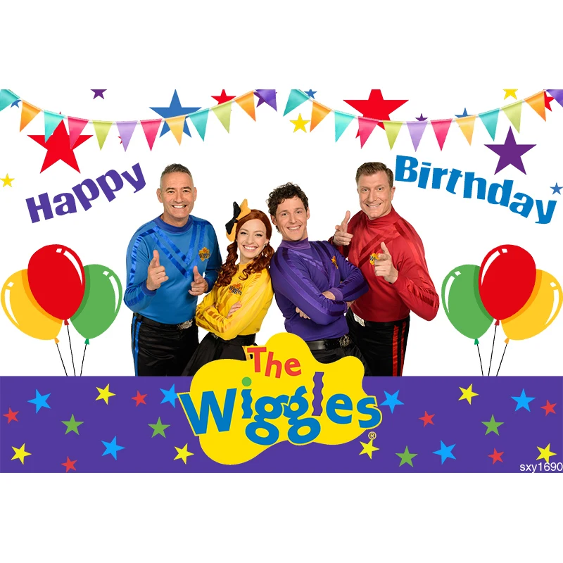 Sensfun Wiggles тематическая вечеринка на день рождения Декорации для фотостудии флаги