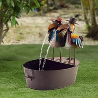 garden toucan waterfall fountain decor home outdoor bird baths supplies resin crafts automatic water circulation art decoration