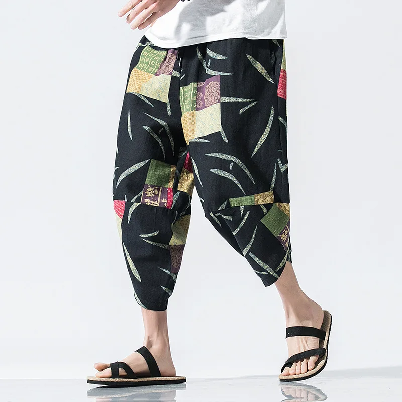 Мужские шаровары в стиле хип-хоп повседневные мешковатые штаны для бега бохо