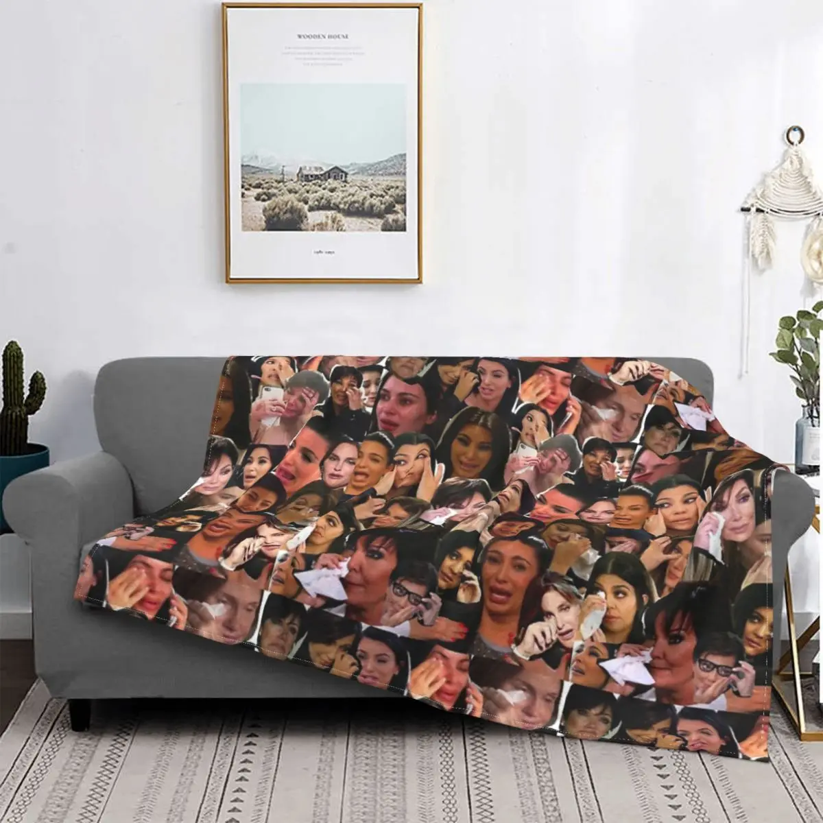 

Одеяло с коллажем кардашиана, покрывало для кровати, плед на диван, плед