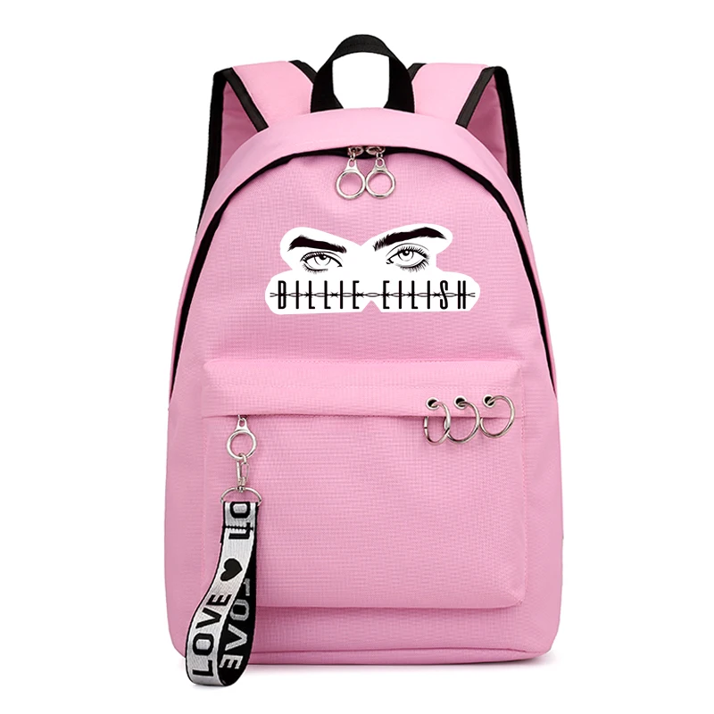 Billie Eilish bag 9 Billie Eilish, школьный рюкзак для девочек, женская сумка для колледжа, сумка для книг, дорожные сумки на плечо, подростковые холщовые рюкзаки, Mochila Escolar - Цвет: Billie Eilish bag 9