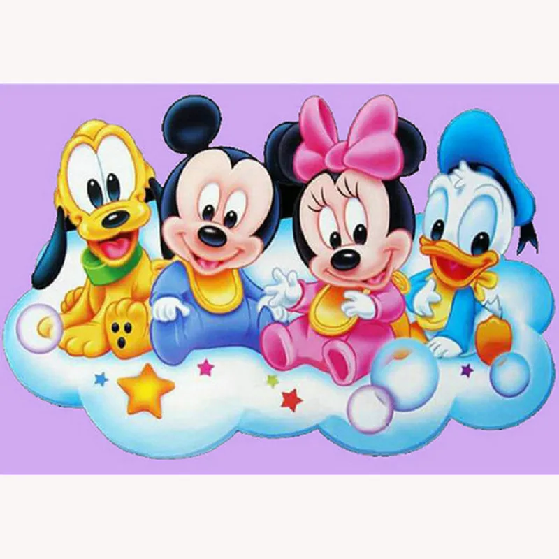 

Disney Full Square 5D DIY Disney diamond painting Mickey friends Diamond Embroidery Cross Stitch Mosaic Sticker Gift