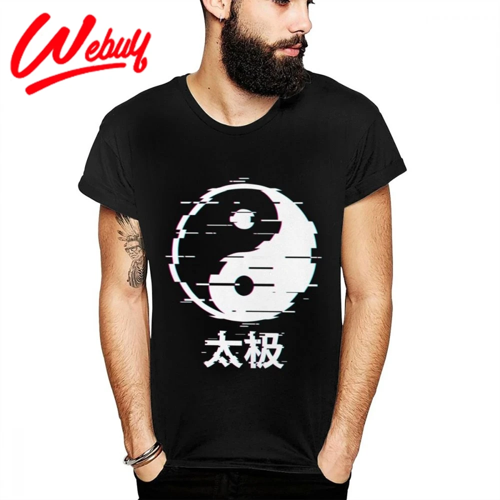

China Taijitu Tai Chi Yin Yang T Shirt Men S-6XL Plus Size Summer Leisure Tee Shirt Popular Streetwear Healthy Cotton T Shirt