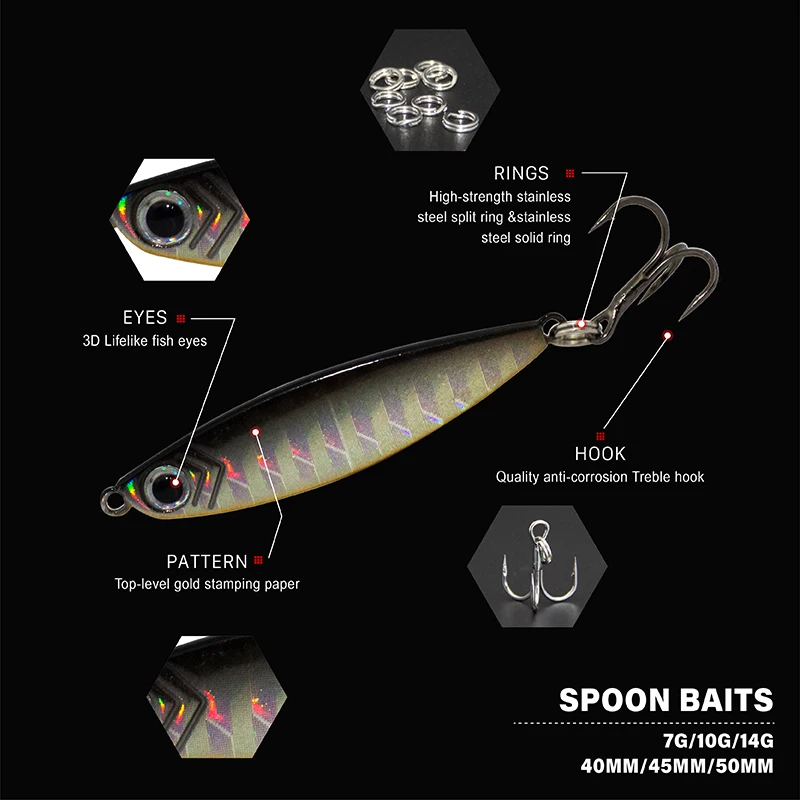 Металлическая блесна Banshee рыболовная приманка ложка для форели литая джиг-ложка 7