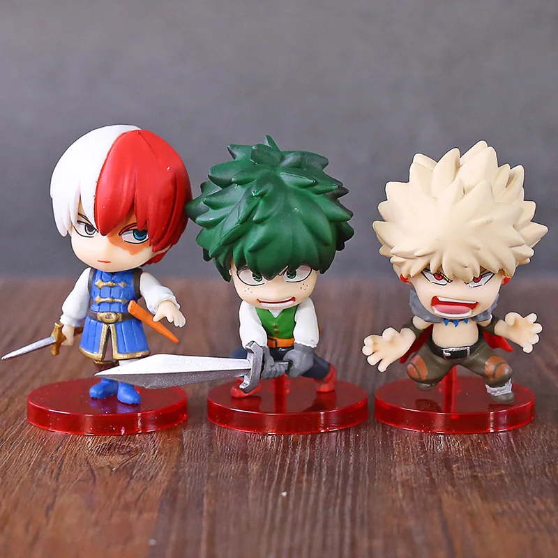 Мой герой Академия DLT Midoriya Izuku Bakugou Katsuki Todoroki Shoto Q версия ПВХ фигурки модели игрушки