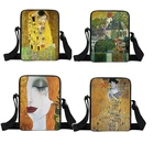 Сумка на плечо с изображением слезы от Густава Климта, маленькая сумка через плечо для путешествий