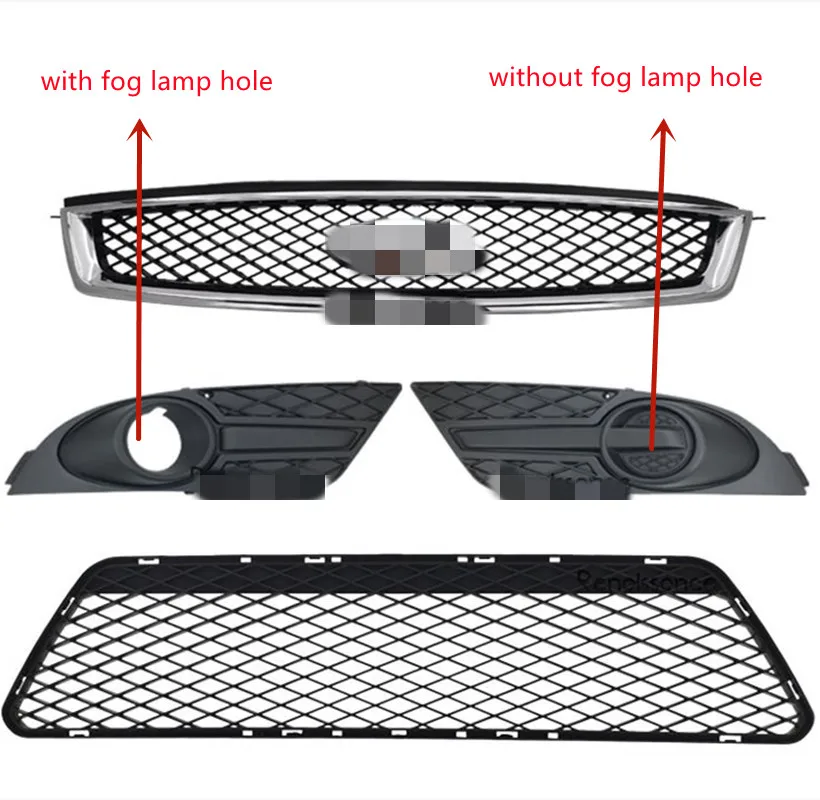 

Front Bumper grill radiator grille mask for Ford Focus 2005-08 fog lamp frame