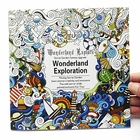 1 шт. креативная книжка-раскраска Wonderland для взрослых, 24 страниц, английская версия, снятие стресса, граффити, рисование, художественная книга