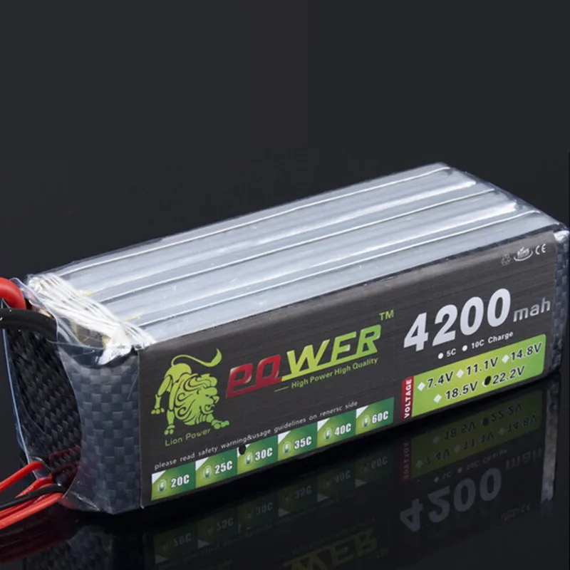 Lion power 22,2 V 4200mAh Lipo батарея 30C для дистанционного управления вертолетом RC автомобилем 6S Lipo 22,2 V 4200mah для RC игрушек lipo батарея
