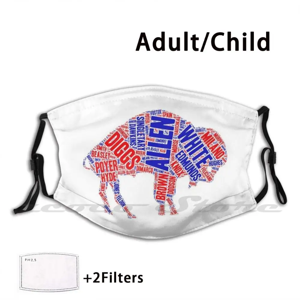 

Buffalo Player Names Mask DIY Washable Filter Pm2.5 Mouth Trending Buffalo Buffalove Bflo 716 Bills Word Cloud Billsmafia