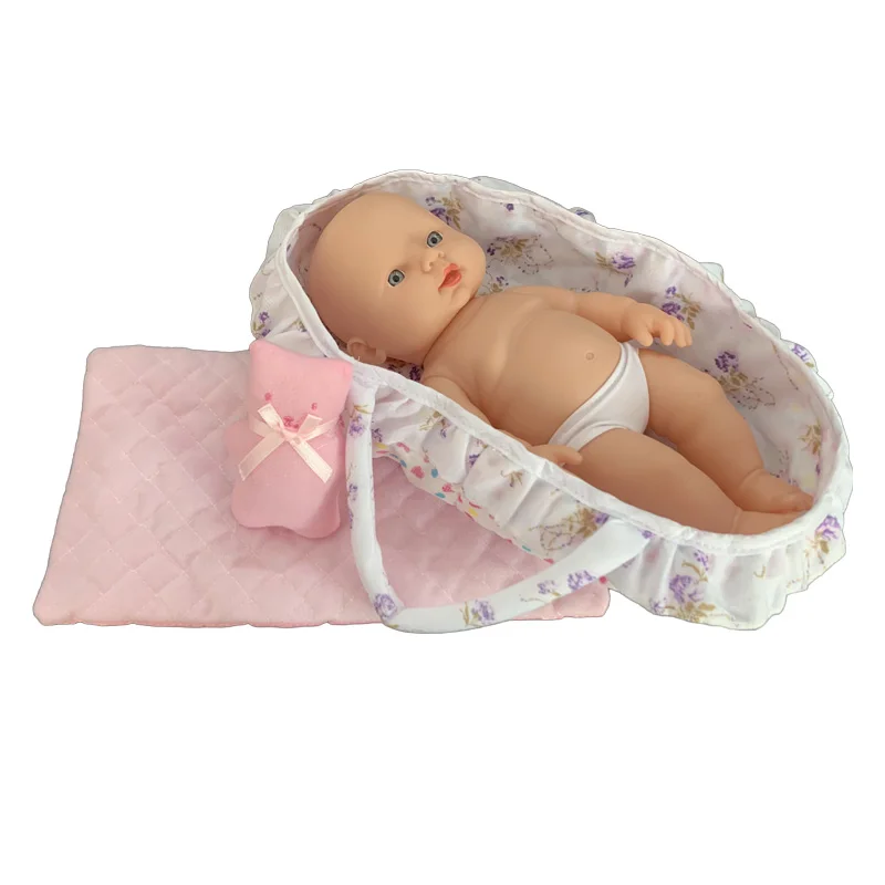 

Doll Sleeping Party Set Sleeping Bag Baby Doll Travel Handbag Carrier White Sleeping Bag Fit 27 Cm Doll Accessories Girl Gift