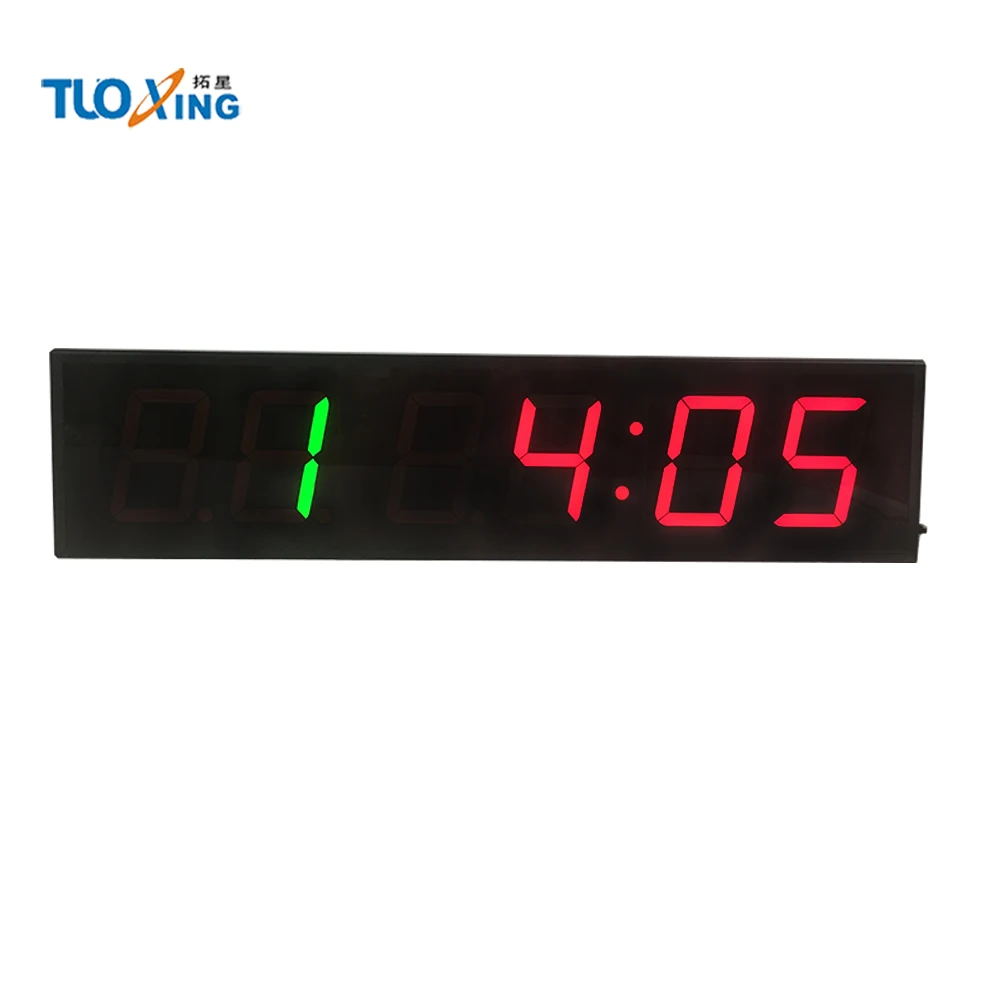 Большие настенные светодиодные часы 4 дюйма программируемый интервал времени |