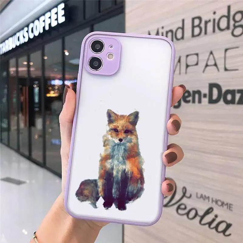 

Red fox cute animal Phone Cases matte transparent For iphone 7 8 11 12 plus mini x xs xr pro max cover