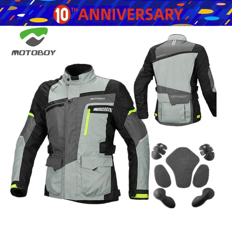

1pcs MOTOBOY Men's Moto Off-road Coat Racing 600D Oxford Waterproof Warm Lining Motocross Anti Fall Riding Motorcycle Jacket