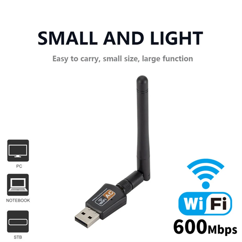 USB Wi-Fi адаптер Grwibeou 600 Мбит/с 2 4 + 5 0 ГГц | Компьютеры и офис