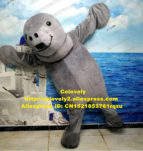Серый манеж морская корова костюм талисмана взрослый мультяшный персонаж одежда
