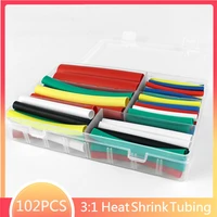31 colorful shrink ratio dual wall adhesive lined heat shrink tubing tube al size kit shrinkable tube diy for usb
