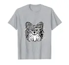 Рубашка Papillion с изображением лица, подарок для собаки, мамы и папы