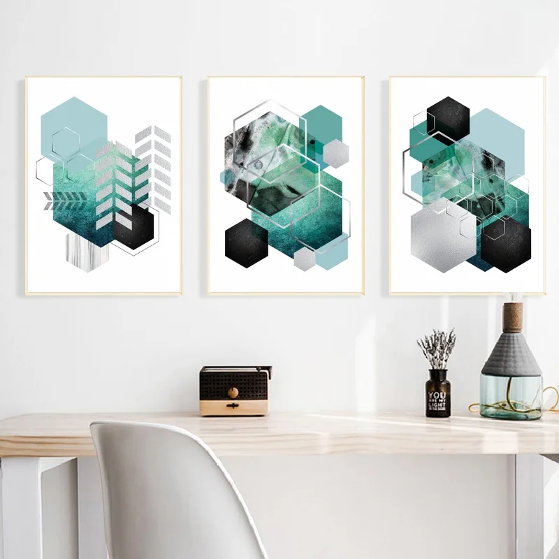 Чирок Geometrica плакат абстрактного искусства холст печати настенные картины для