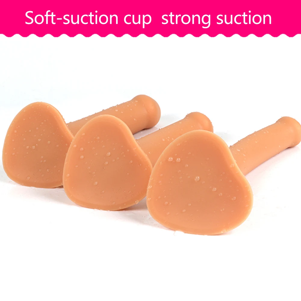 Реалистичный фаллоимитатор с присоской искусственный мягкий жидкий силиконовый